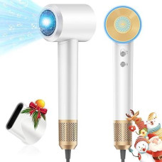 Plaukų džiovintuvas, greitaeigis plaukų džiovintuvas su 110 000 apsisukimų per minutę, skirtas greitam džiovinimui, plaukų džiovintuvas su 200 milijonų neigiamų jonų, baltas-2