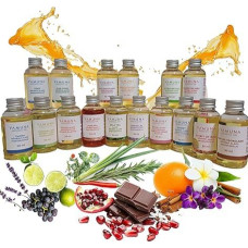 Natūralaus grožio masažinio aliejaus rinkinys 800 ml (16 x 50 ml) - profesionalus bandomasis rinkinys su 100 % augaliniais aliejais | Aukštos kokybės natūrali kosmetika iš Vengrijos | Idealiai tinka terapeutams