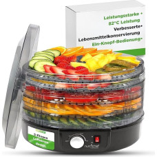 Nutrichef Dörrautomat 5 Einschübe | Dörrgerät für Fleisch, Beef Jerky, Obst, Gemüse & Hundeleckerlis | Hochleistungs-Wärmezirkulation | Einfache Reinigung für Zuhause