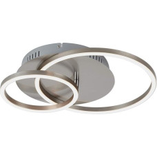 BRILONER Leuchten 3222-012 LED lubų šviestuvas, reguliuojamas apšvietimas su atminties funkcija, 1 sukamas LED modulis, 30 W, 2400 liumenų, 3000 kelvinų, matinis nikelis, 390 x 300 x 80 mm (ilgis x plotis x aukštis), matinis nikelis