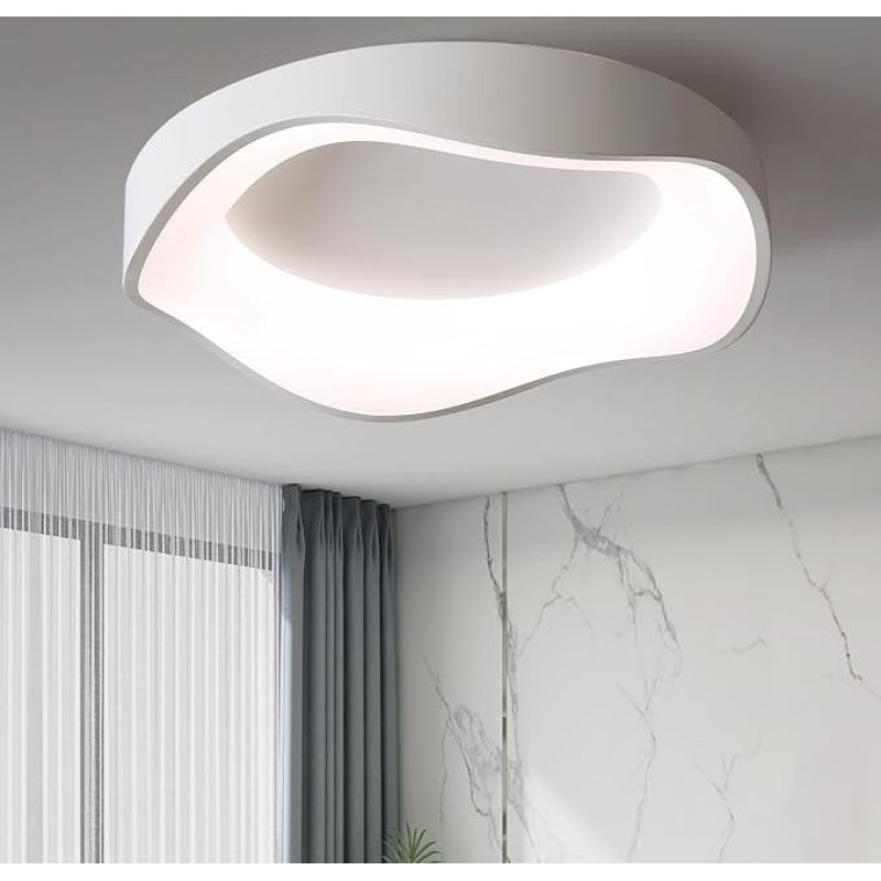 Modernus LED lubų šviestuvas, reguliuojamas minimalistinis su nuotolinio valdymo pulteliu, 50 cm, 3000 K - 6500 K LED lubų šviestuvas svetainei, miegamajam, virtuvei, prieškambariui