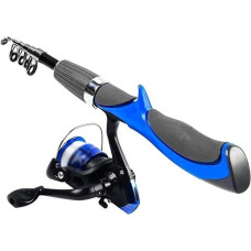 Kelionės anglies pluošto lazdele Superhard valtis 4ft / 4ft Ice Fly masalas žvejybos lazda su aukštos kokybės žvejybos ritės žvejybos Tackle Set gėlo vandens