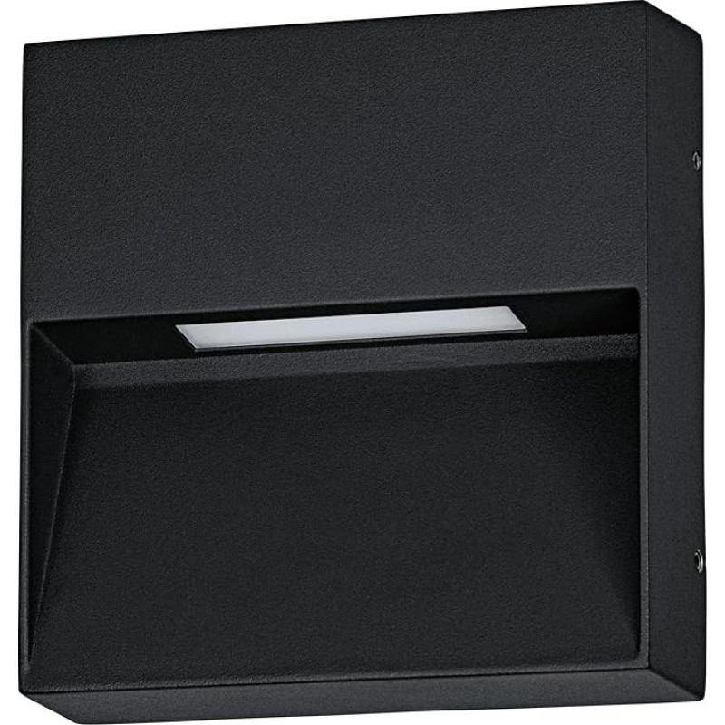 EGLO LED Wandlampe außen Maruggio, Außenbeleleuchtung Hauswand, quadratische Außenleuchte, Außenwandleuchte aus Aluminium in Schwarz, Wand Außenlampe, Lichtfarbe warmweiß - kaltweiß, IP65