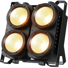 BETOPPER 500W COB LED Par, 13000LM Theatre Headlight, 2-in-1 Amber/Cool White Light Effects with COB Strobe for Church, Disco, Wedding, Audience Lighting, Party, Halloween, Christmas