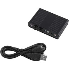 Dioche USB to 5.1 USB External Sound Card 6 Channel with External Digital Optical SPDIF Audio Output for PC
