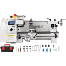 VEVOR Mini-Drehmaschine aus Metall, 20,3 x 35,6 cm, 600 W, Gusseisen, Präzisionsdrehmaschine mit variabler Geschwindigkeit, inkl. Zubehör-Set und Werkzeug-Set