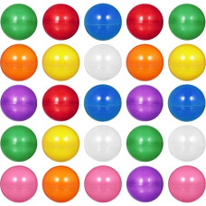 25 Bunte Hohle Plastikkugeln 4cm Verlosungskugeln für Partyspiele Tombola Spielzubehör Leicht Öffnbar Wiederverwendbar