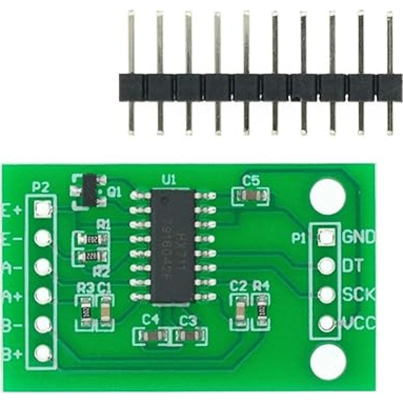 Žmogaus svarstyklės apkrovos ląstelė + HX711 AD modulis Svorio jutikliai Elektroninės svarstyklės Svėrimo slėgis DIY rinkinys Patikimi duomenys (HX711)