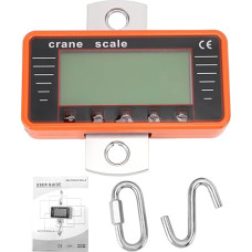Marhynchus Digital Hanging Scales 500 kg 1100 lbs Heavy Load Crane Scale with 4 Inch LCD Background Lighting & Hook for Construction Fishing Outdoor (500 kg - English - Orange)