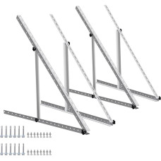 ECO-WORTHY Solar Panel Bracket, 2 Pairs 1140 mm Solar Panel Bracket, Balcony Power Station for Solar Panel, Adjustable 0-90° Bracket for Flat Roof, Garden