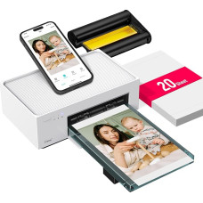 Liene Amber M100 Photo Printer Smartphone, 10 x 15 with 20 Photo Papers / Cartridge, WiFi Mobile Phone Photo Printer for iPhone/Android/PC, 300 DPI Dye Sublimation Instant Image Printer, Photo Printer