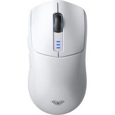 AULA SC580 belaidė žaidimų pelė, 2,4 GHz/USB-C/BT belaidė žaidimų pelė, 12000 DPI, 6 programuojami mygtukai, belaidė pelė PC/Mac žaidėjams (balta)