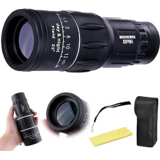 16 x 52 monokulinis teleskopas, monokulinis teleskopas, vandeniui atsparus Bak4 prizmės dvigubo fokusavimo teleskopas, kompaktiškas monokulinis teleskopas laukinei gamtai, paukščių stebėjimui, žygiams, medžioklei, stovyklavimui