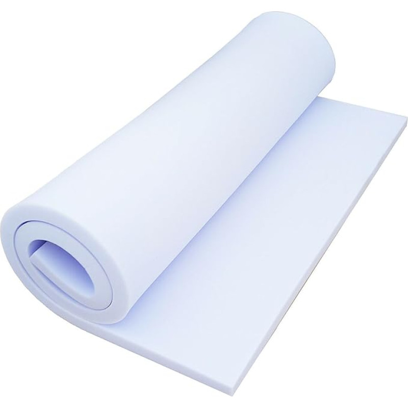 All4All Foam Board - Putos - Čiužinys Medium Hard T25 - Schuamstoff Čiužinys - Topper - Putos - Baltos - 60 x 200 x 10 cm