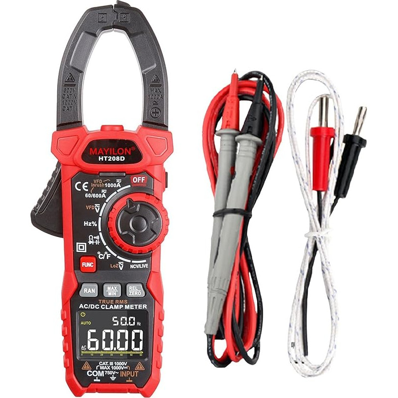 Skaitmeninis gnybtų ampermetras Rankinis matuoklis, matuojantis srovės įtampą Loz režimo srovės įtampos testeris HT208D/HT208A HT208D HT208D