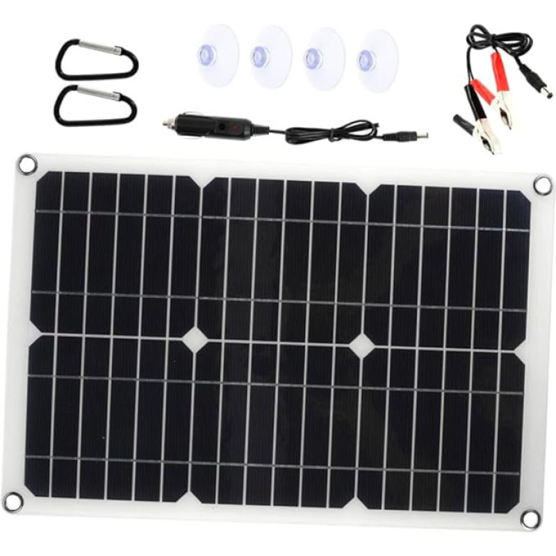 NUOBESTY Dc Solarpanel mit Dual USB Anschluss Tragbares Wasserdichtes Poly Monokristallin Solarladegerät für Auto und Outdoor Hoher Wirkungsgrad Wetterfest Multifunktional