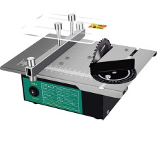 Mini Tischsäge, Präzisions-Holzbearbeitungsdrehmaschine, 7 Geschwindigkeiten einstellbar, 180 W Netzteil für DIY Handgefertigte Holzmodell-Handwerk