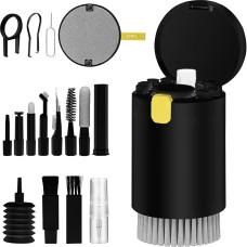 AirPods Cleaner Kit Multifunctional 20 in 1 Electronic Devices Keyboard Cleaning Brush Headphone Cleaning Kit for Laptop Multi Tool for Cleaning Earbuds Camera Cell Phones (Black)