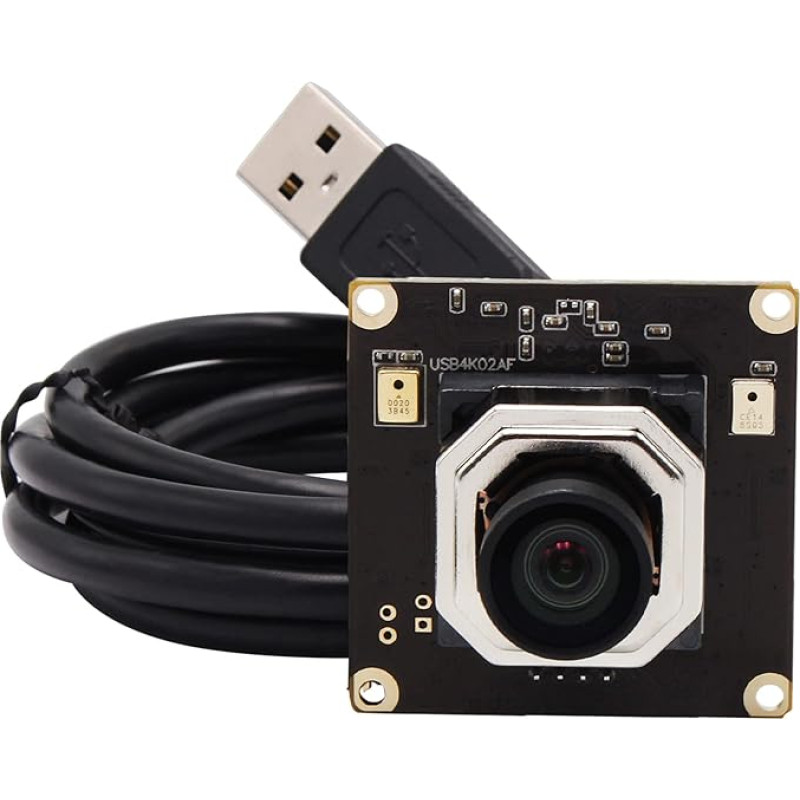 Svpro Auto Focus 4K USB Camera Module with Microphone, Ultra HD Mini USB Camera Board with 100 Degree Wide Angle Lens without Distortion, USB Camera with IMX415 Sensor for Windows Mac Linux Android