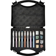 Moho kietumo testų rinkinys, 2-9 įbrėžimų testerio kietumo testo rašiklis, Moho kietumo lazdelės su laikymo dėžute, skirtas pramoniniam mineralų identifikavimo rinkiniui, brangakmenių nefrito papuošalams, mineralų kietumo mėginiams