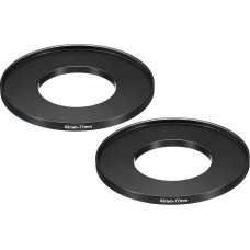 PATIKIL 43mm-77mm metalinis žingsnis aukštyn žiedas 2vnt fotoaparato objektyvo filtro adapterio žiedas Aliuminio filtro adapterio žiedas fotoaparato objektyvo gaubtui juodas