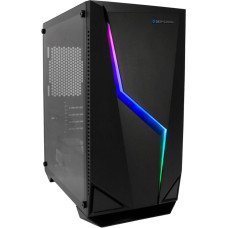 M235 - Micro ATX ir ITX kompiuterio korpusas su 2 x USB3.0, grūdinto stiklo šonine panele, palaiko iki 7 ventiliatorių, grafikos iki 300 mm, RGB, žaidimų kompiuterio korpusas, juodos spalvos