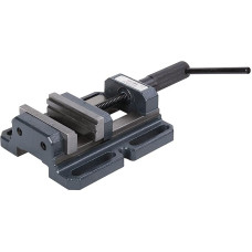 OPTIMUM Prisma BMP 100 Hammer Drill, Metal, Bench Vice, Span 100 mm, Jaw Height 30 mm, with Slotted Holes, Trapezoidal Thread, Azul