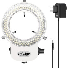 144LEDs žiedo šviesa mikroskopo lempos šviesai 6000K 0-100% reguliuojama