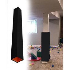 Generisch Schaumstoff-Stangenabdeckung für Keller und Garage - Crashpad für Basketballkörbe im Innen- und Außenbereich und Schutz für Fußballpfosten - Schwarz, 5 x 5 cm - Ultimative Sicherheitslösung