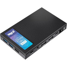 MeLE Quieter 4C Fanless Mini PC N100, 3.4GHz, Small Computer Portable, LPDDR4X, Win11, HDMI 4K, Wi-Fi 5, BT 5.1, USB 3.2 x 2, USB 2.0 x 1, Type-C x 1, VESA Mount (16GB / 512GB)
