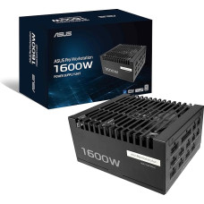 ASUS Pro WS 1600W Platinum modulinis kompiuterio maitinimo šaltinis, 1600 W galios, PCIe 5.1, standartinis ATX 3.1, 80 Plus Platinum, dvigubas ventiliatorius su rutuliniais guoliais, juodas, ASUS-PRO-WS-1600P