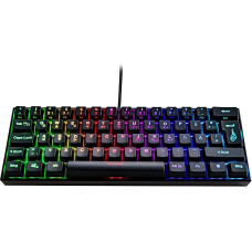 SureFire Kingpin M1 60% Mechanical Gaming Keyboard German, Gaming Multimedia Keyboard Small & Mobile, RGB Keyboard with Lighting, 100% Anti-Ghosting Keys, German Layout QWERTZ