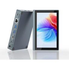 Mini PC Win 11 Pro, Celeron N5095 Windows Tablet with Fan, 8GB DDR4, 256GB ROM, EMMC 4K60Hz Mini Desktop with Screen, Micro PC 4K 60Hz Triple Display (8/256GB)