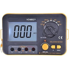Kapazitätsmesser, VC480C+ Digitales Milliohmmeter, Gleichstrom-Niederwiderstandsmessrät, Mikroohmmeter, Messbereich 0,01 mΩ bis 2 kΩ, eignet for Transformatoren und Leiterplatten