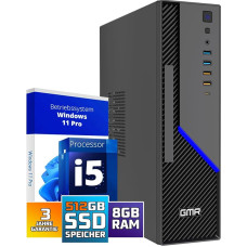 GMR Ultra SFF i5 biuro kompiuteris - verslo biuro kompiuteris | 8 GB RAM | 512 GB SSD M.2 | USB 3 | Windows 11 Pro | WiFi Bluetooth