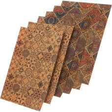 Alipis 6 Blätter Teiliges Dekoratives Korkstoff Farbiges Handgefertigtes Korktuch Atmungsaktives DIY Material Robust und Formbeständig zum Nähen und Basteln