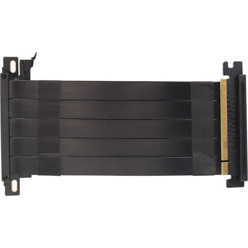 PCIE 4.0 X16 Riser kabelis, PCI Express 16x lankstus kabelis kortelės išplėtimo prievado adapteris, 180 laipsnių atvirkštinis PCIE 4.0 VGA išplėtimo kabelis, skirtas GPU vaizdo plokštei, 40 cm (juodas)