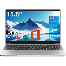 jumper Laptop 15.6 Inch FHD Display, 12GB RAM 640GB ROM, Office 365, Processor 5205U Notebook, Battery 38Wh, Two Stereo Speakers, USB 3.0, Type-C, Digital Keyboard