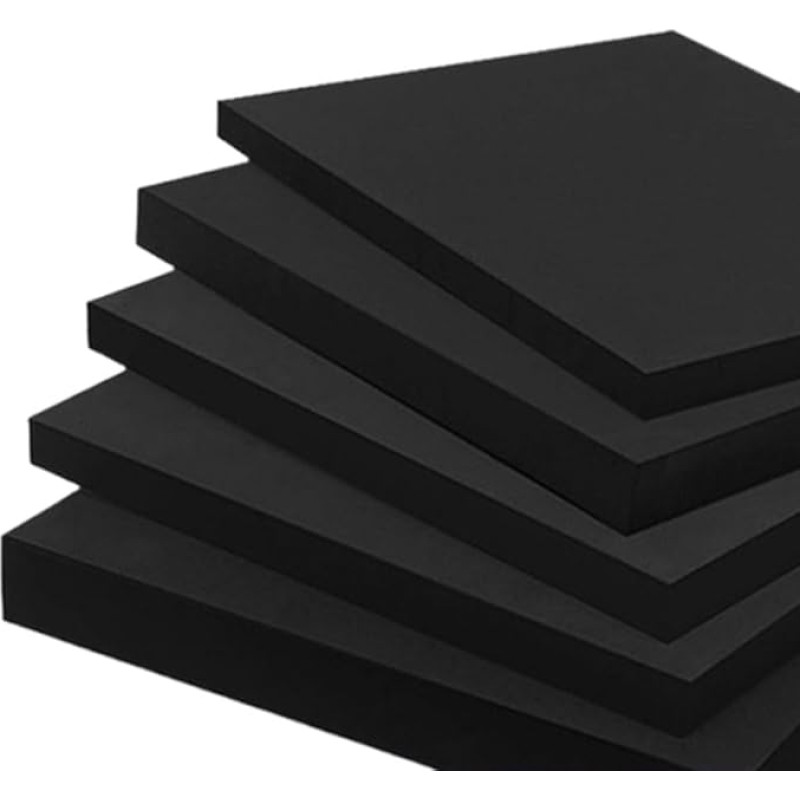 COYOUCO Juodas EVA putų lakštas, 5-8 mm storio, 35 x 50 cm (5 lapai), didelio tankio amatininkų putos, skirtos 