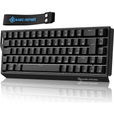 MAGIC-REFINER X68 HE 8000Hz Rapid Trigger Keyboard, Wired Magnetic Keyboard, Adjustable Stop, UK Layout, 128K Sampling Rate, 0.125 ms Latency, 0.01 mm RT Accuracy, Snap Tap, RGB (Black)