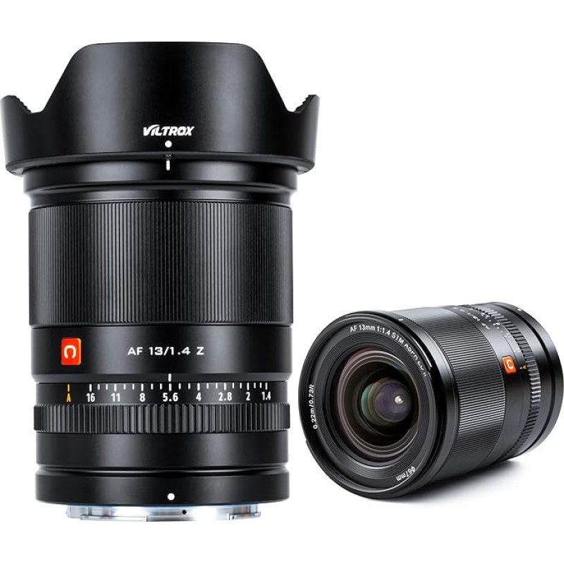 VILTROX 13mm f/1.4Z plataus kampo objektyvas APS-C, skirtas Nikon Z50 Z30 Z6II Z6II Z7II Z6 Z7