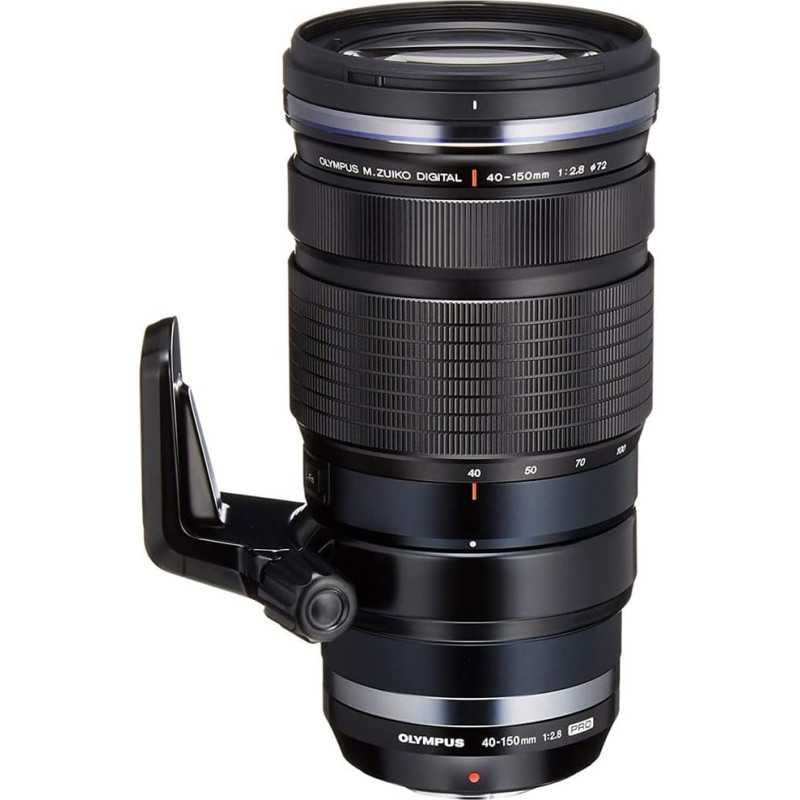 Olympus M.Zuiko Digital ED 40-150 mm F2.8 PRO objektyvas, teleobjektyvo priartinimas, tinka visiems MFT fotoaparatams (Olympus OM-D ir PEN modeliams, Panasonic G serijai), juodas