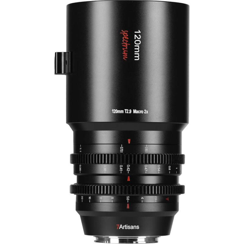 7artisans 120mm T2.9 Macro 2X Cine rankinis fiksuoto fokusavimo kino objektyvas, suderinamas su 