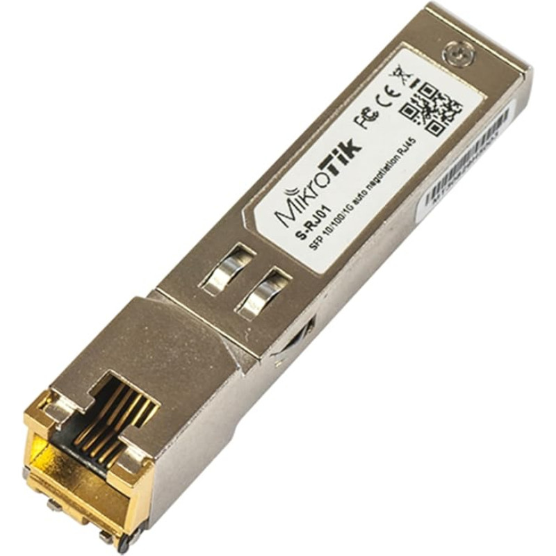 Mikrotik S-RJ01 Gigabit Ethernet tinklo komutatoriaus modulis - Gigabit Ethernet - 10,100, 1000 Mbps, 0,1 km, 1,25 Gbps, 0-85 °C, RoHS
