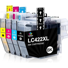 LeciRoba LC422 LC422XL rašalo kasetė Brother LC-422BK LC-422C LC-422M LC-422Y ir Brother LC-422XLBK LC-422XLBK LC-422XLC LC-422XLM LC-422XLY, skirta Brother MFC-J5340DW J5345DW J5740DW J6540DW 000DW DW DW DW DW 44