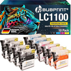 Bubprint 10 Printer Cartridges Compatible with Brother LC-1100 LC-980 for DCP-145C DCP-195C DCP-165C MFC-250C MFC-490CW MFC-5490CN MFC-5890CN MFC-6490CW