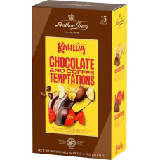 Anthon Berg Kahlúa Temptations - 173 g - 15 Chocolates with Caramel, Vanilla & Coffee Liqueur - Milk & Dark Chocolate with Kahlúa Cream - Gift Idea for Connoisseurs & Lovers of Intense Aromas