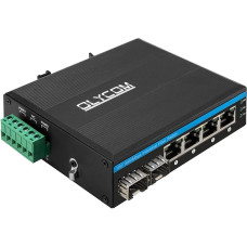 Gigabitinis jungiklis 6 prievadai Pramoninis Ethernet konverteris DIN bėgis IP40 įvertintas tinklo jungiklis su mini dydžiu apsaugos kamerai