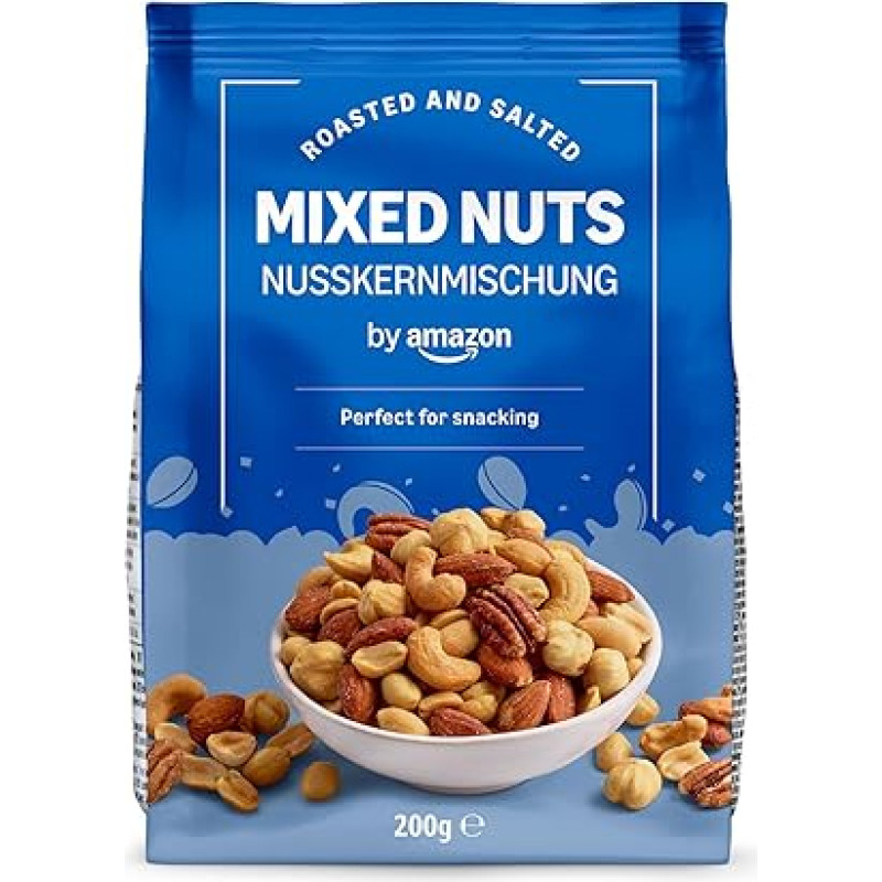 by Amazon - Skrudinti sūdyti mišrūs riešutai, 1 vnt., 200 g