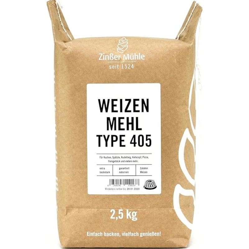 405 tipo kvietiniai miltai 2,5 kg